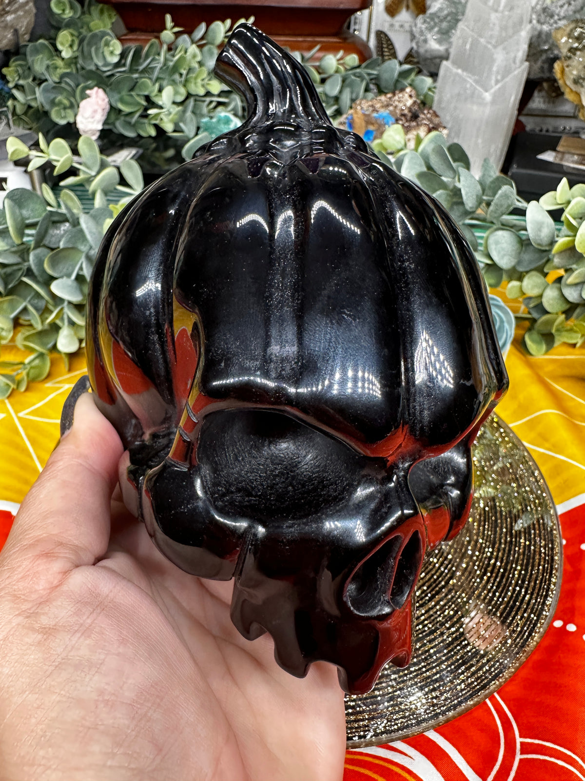 Obsidian Pumpkin Skull