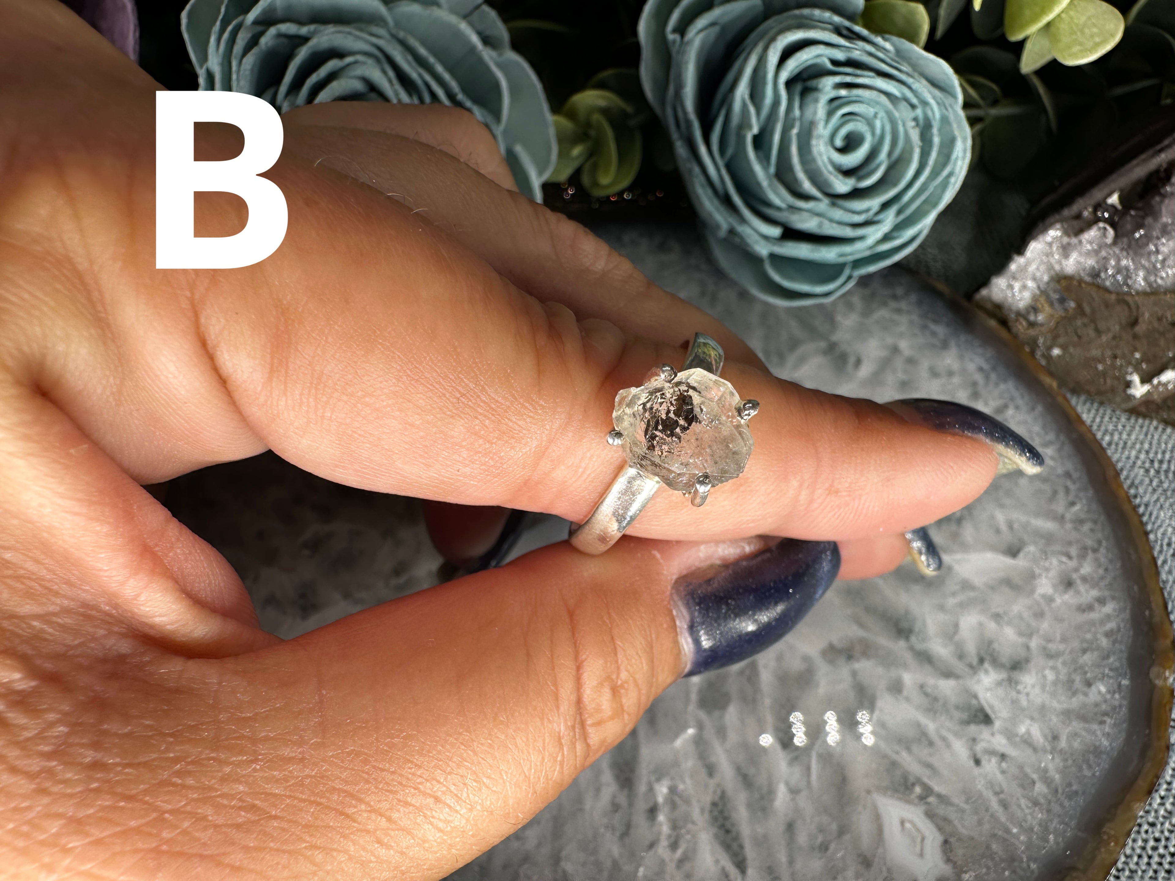 Herkimer Diamond Sterling silver ring image 3