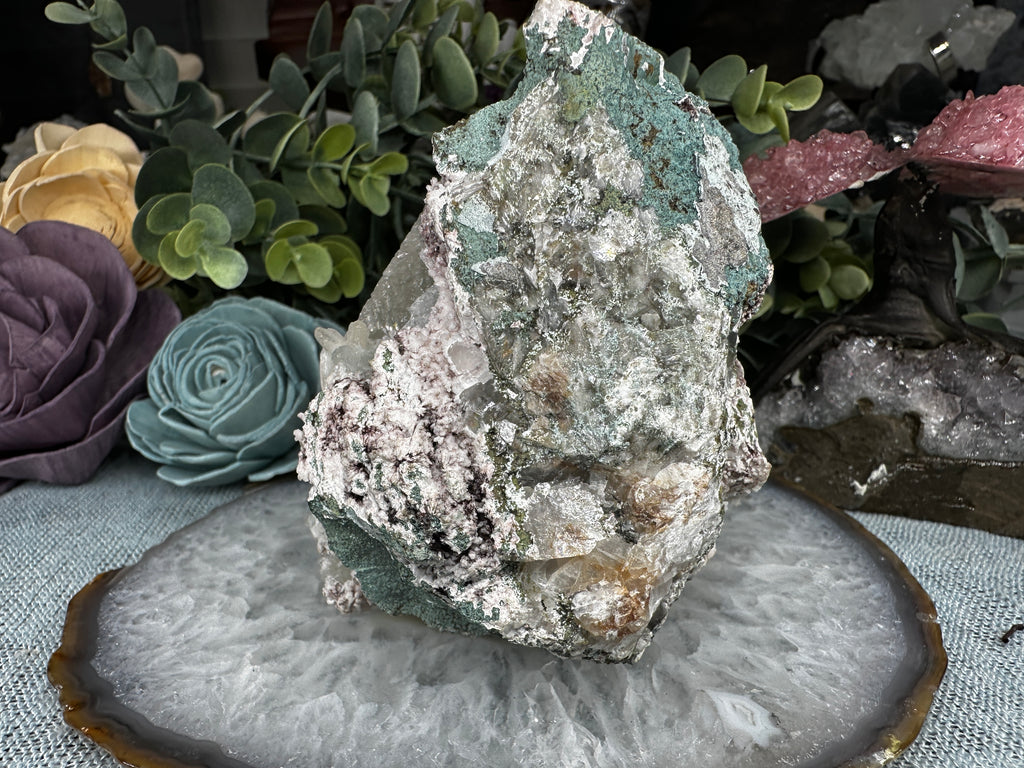 Calcite on Apophyllite & Stilbite image 5