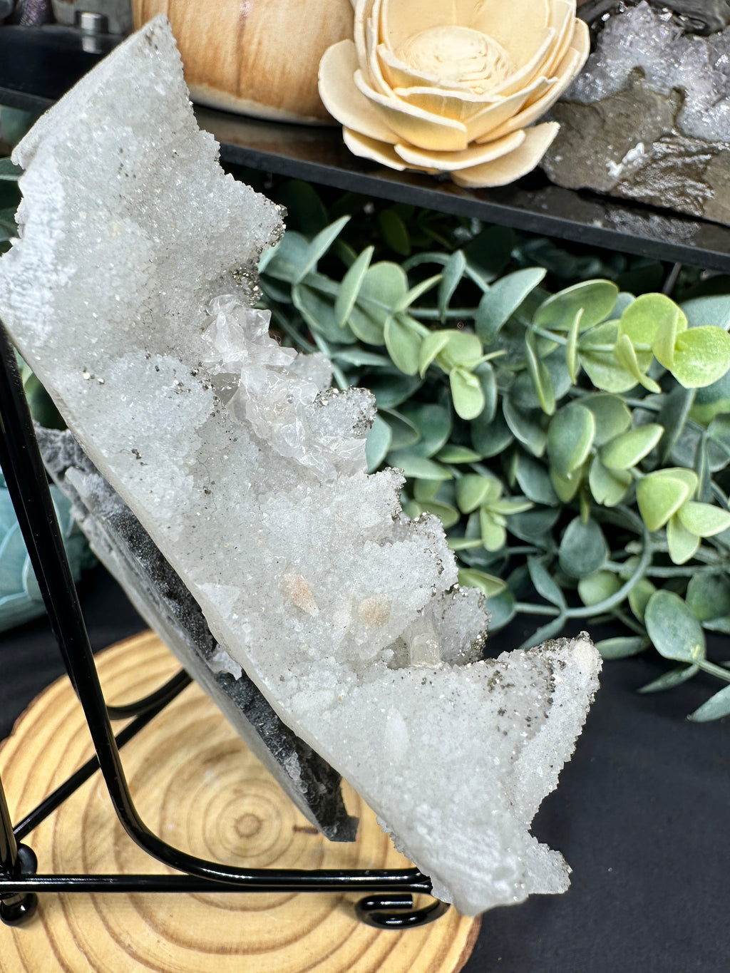 Quartz w/ Pyrite cast after calcite