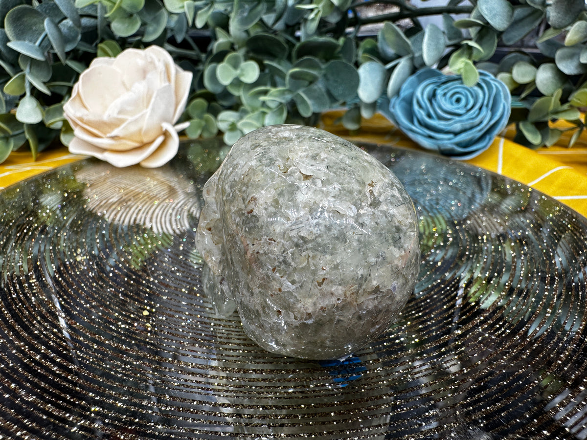 Prehnite Skull