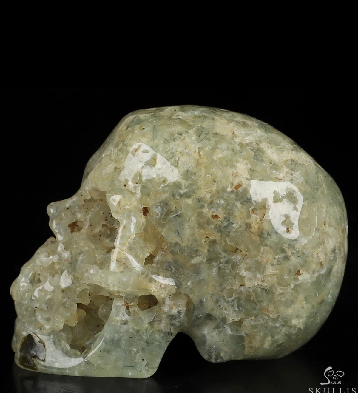 Prehnite Skull