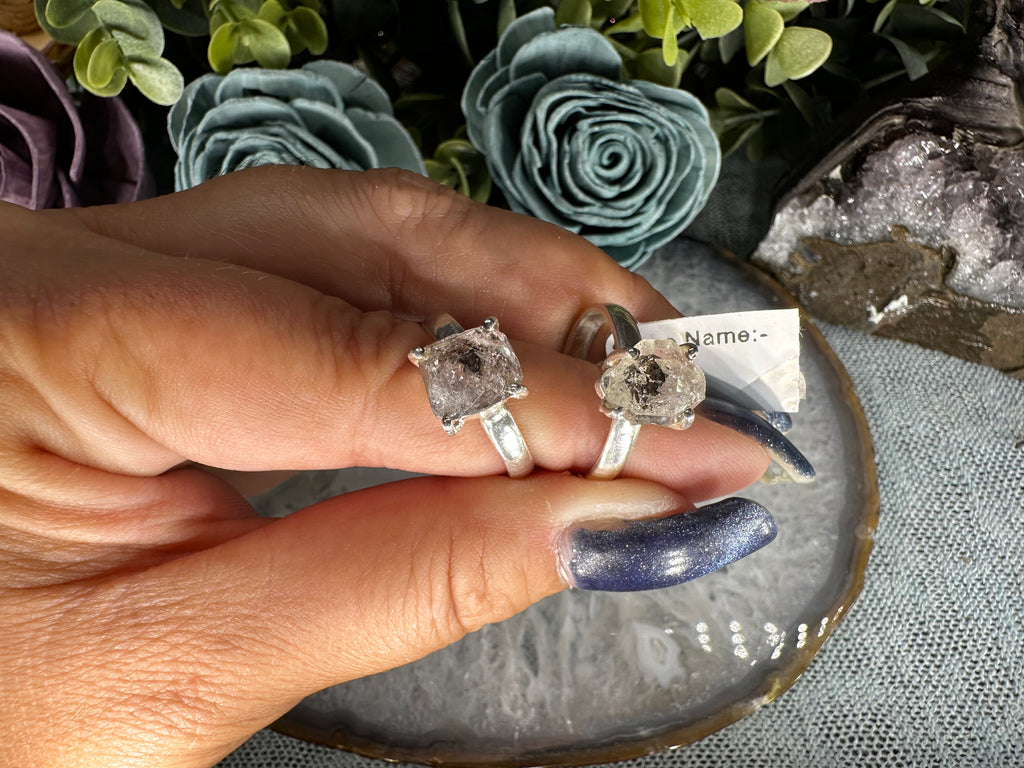 Herkimer Diamond Sterling silver ring image 1